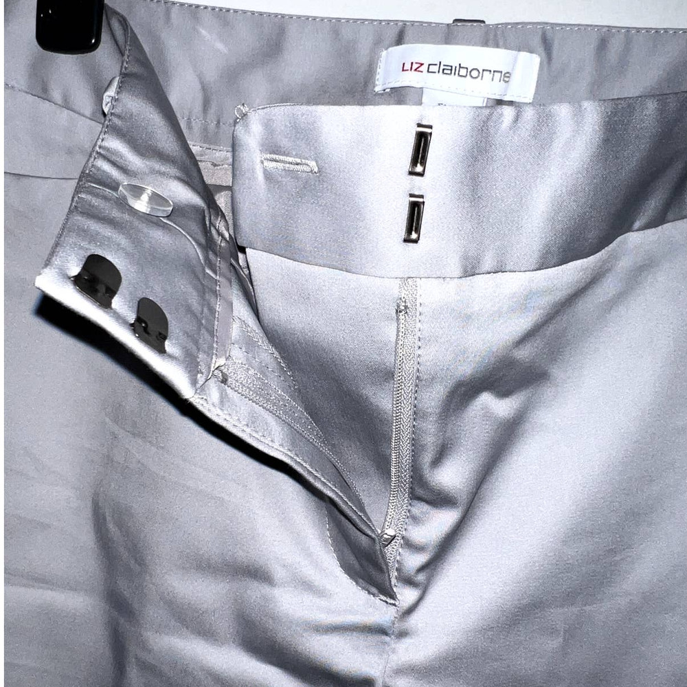 NWOT Liz Claiborne Emma silver dress pants size 6 - Picture 2 of 5